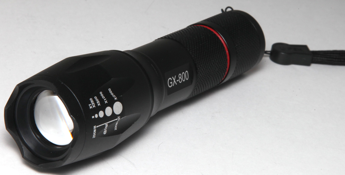 From N Fl. Falcon LED Tactical Zoom Flashlight kit with blinding strobe effect