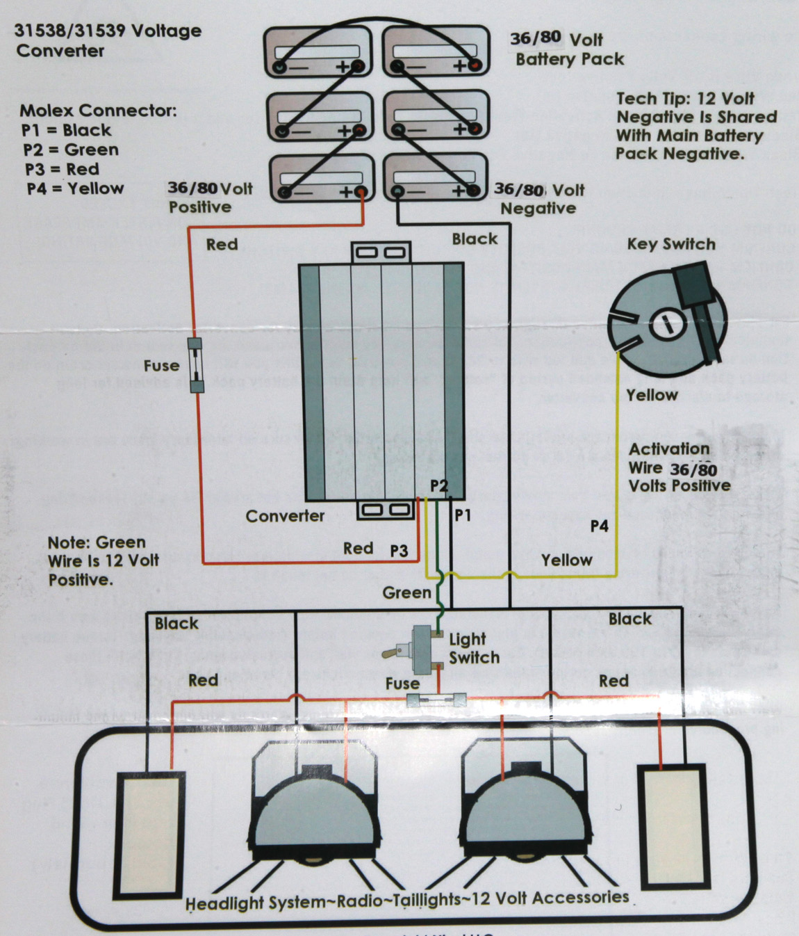 How Wire Switch Golf Cart Voltage Meter