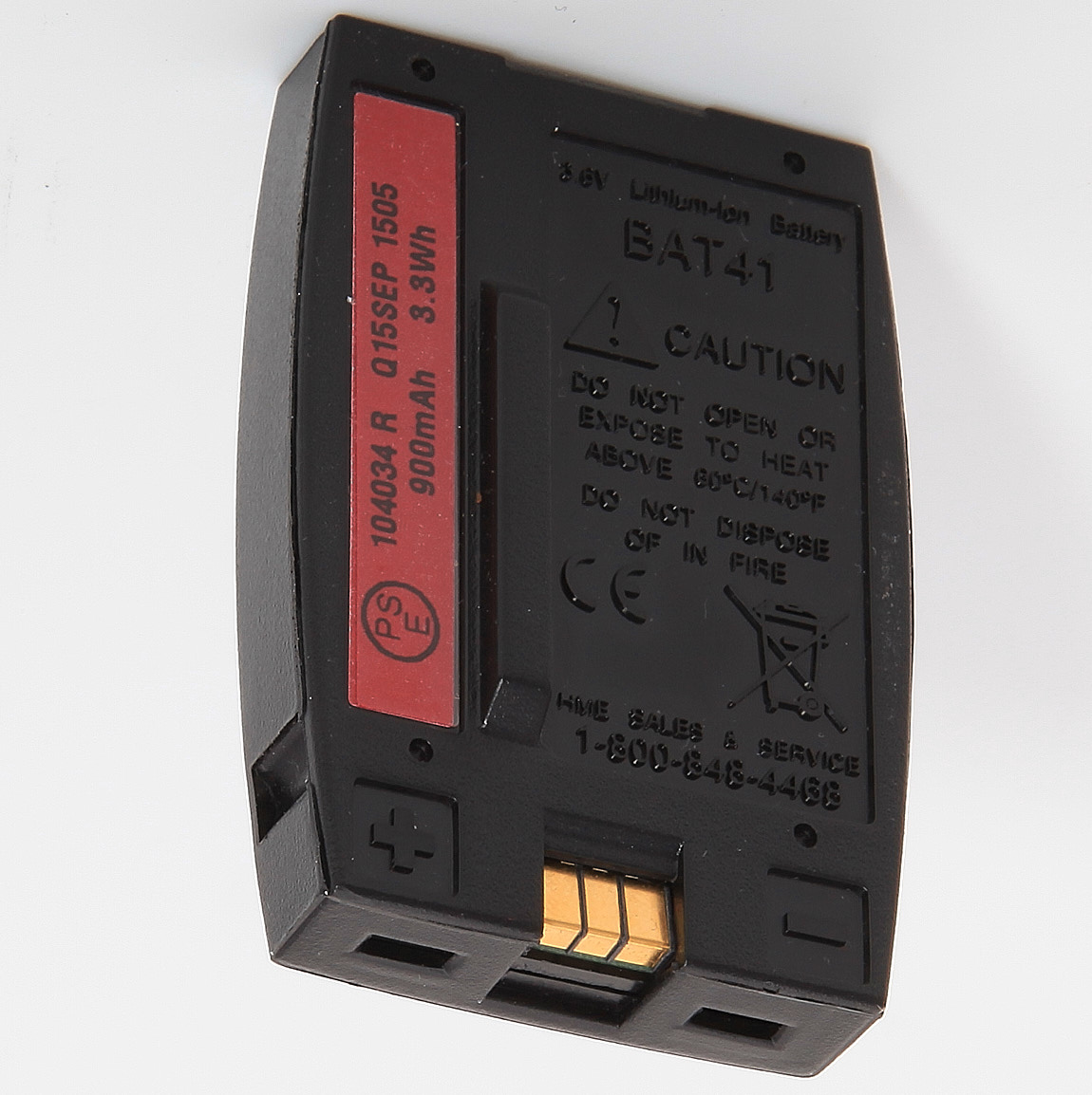 New Clear-Com HME BAT41 RED Lithium Ion Battery Pac 3.6V 900mAh 3.3Wh OEM BAT 41 